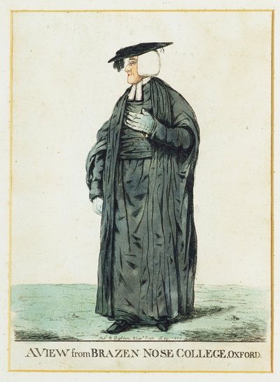 Vue depuis le collège Brazen Nose, Oxford - Robert Dighton