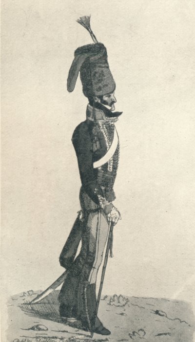 George Augustus Quentin, officier des 10e Hussards, ou Hussards du Prince de Galles, pris sur le vif - Robert Dighton