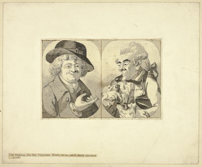 Deux caricatures en buste - Robert Dighton