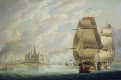 Nelson forçant le passage du détroit, 30 mars 1801, avant la bataille de Copenhague - Robert Dodd