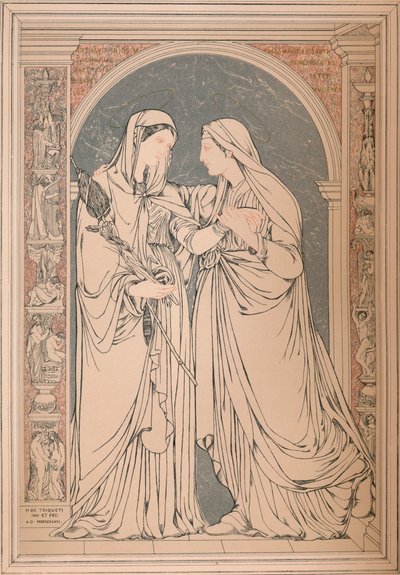 Une image en mosaïque de marbre, par Le Baron H. De Triqueti, Paris - Robert Dudley