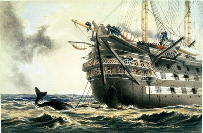 HMS Agamemnon posant le câble original de l