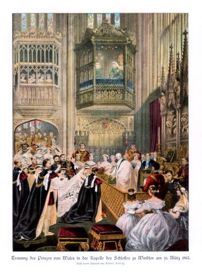 Mariage de la princesse Alexandra et du prince Edward, chapelle Saint-Georges à Windsor, 10 mars 1863 - Robert Dudley