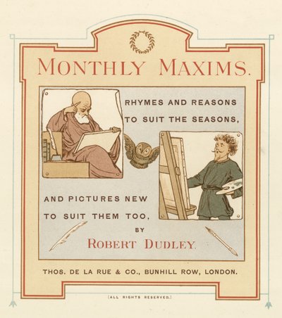 Page de titre des Maximes Mensuelles - Robert Dudley
