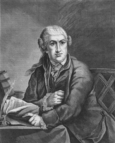 David Garrick acteur britannique (1717 - 1779) étudiant le rôle de Macbeth de Shakespeare; gravure du XIXe siècle, d