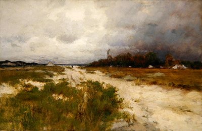 Paysage côtier, dunes et moulin à vent - Robert Eichelberger