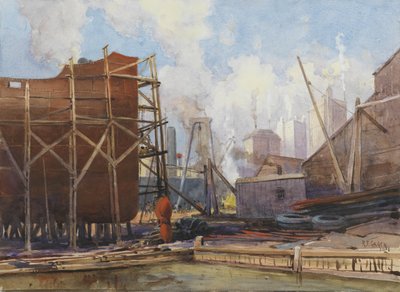 Construction navale à Toronto, 1918 - Robert Ford Gagen