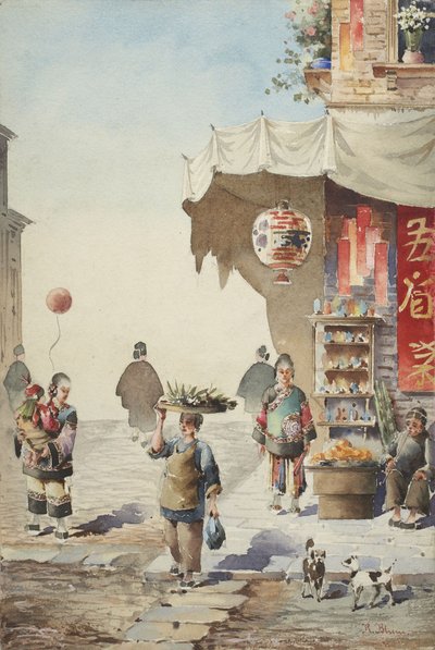 Scène de rue chinoise - Robert Frederick Blum