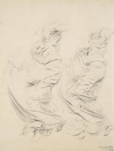 Esquisse de draperie possiblement pour la fresque Moods to Music - Robert Frederick Blum