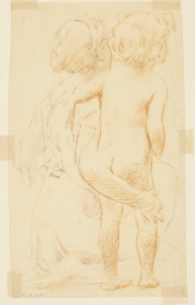 Étude pour une femme assise tenant un enfant, « Festival des vendanges », Mendelssohn Glee Club, New York, NY - Robert Frederick Blum