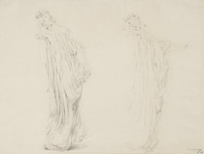 Étude de deux figures féminines pour la fresque Moods to Music - Robert Frederick Blum