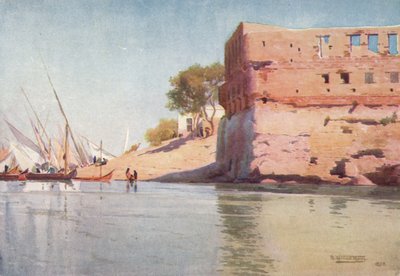 Un palais en ruine à Mit Gamr - Robert George Talbot Kelly