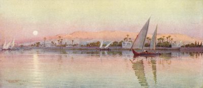 Le Caire depuis le fleuve - Soir, vers 1880 - Robert George Talbot Kelly