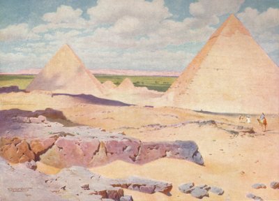 Les Pyramides de Gizeh depuis le désert, vers 1880, 1904 - Robert George Talbot Kelly