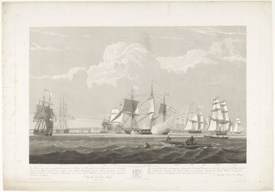 Départ de douze navires marchands néerlandais du port de Portsmouth, 1833 - Robert Havell (II)