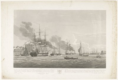 Départ de douze navires marchands néerlandais du port de Portsmouth, 1833 (plaque 2) - Robert Havell (II)