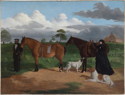 Mme Adolphus Sceales avec Black Jimmie à Merrang Station - Robert Hawker Dowling