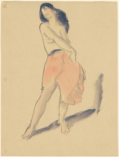 Danseuse en jupe rouge, n° 2 - Robert Henri