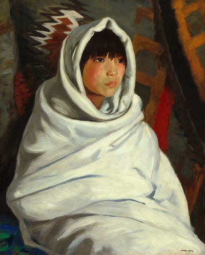 Fille indienne en couverture blanche, 1917 - Robert Henri