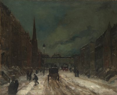Scène de rue avec neige (57e rue, NYC) - Robert Henri