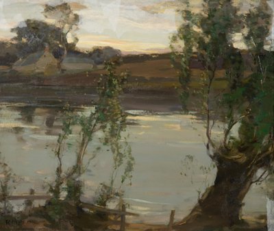 Un étang tranquille, soir - Robert Hope