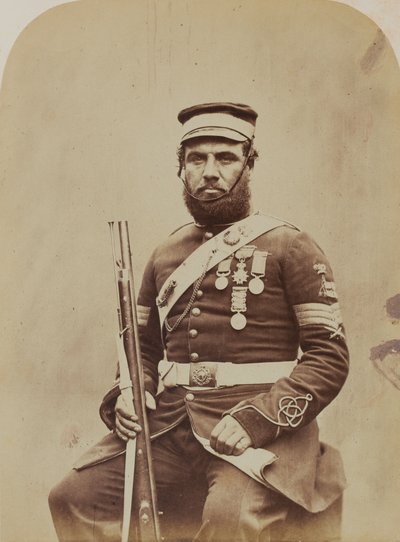Sergent-major J. Stanton, Royal Sappers and Miners, 1856 - Robert Howlett
