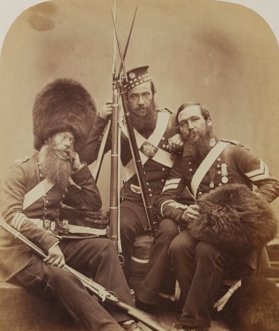 Reynolds, Temple et Judd, gardes des fusiliers écossais - Robert Howlett