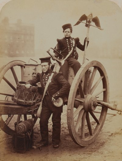 Trompettistes Gritten et Lang, Artillerie royale, 1856 - Robert Howlett