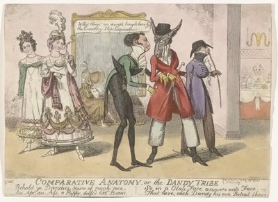 Caricature des dandys à Bath - Robert Isaac Cruikshank
