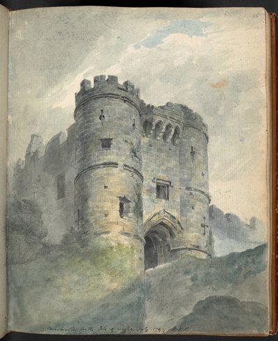 Château de Carisbrooke, Île de Wight. Vues de paysages, antiquités architecturales, etc., à Farnham, Southampton, l