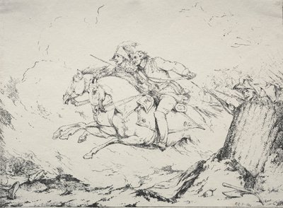 Spécimens de Polyautographie : Charge de cavalerie, 1803 - Robert Kerr Porter