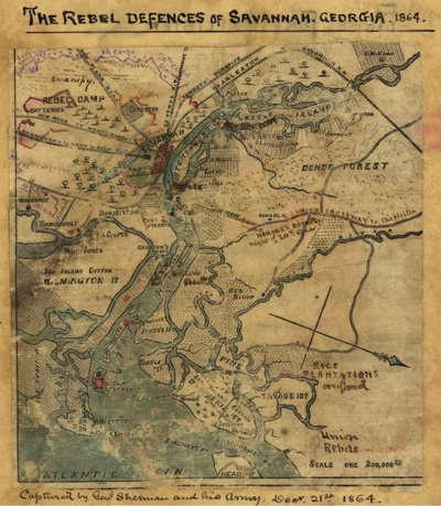 Attaque de Ft. Pulaski Savannah, Géorgie, avril 1862. LOC gvhs01.vhs00277 - Robert Knox Sneden