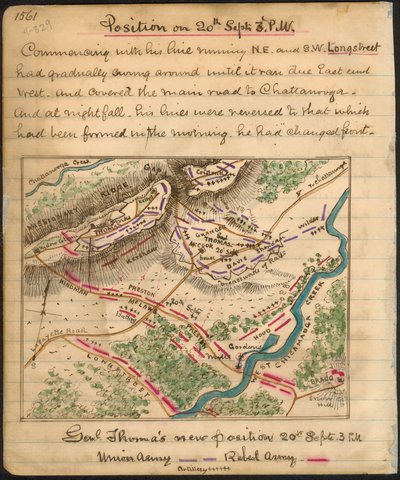Nouveau poste du général Thomas 20 sept. 15 heures LOC gvhs01.vhs00159 - Robert Knox Sneden
