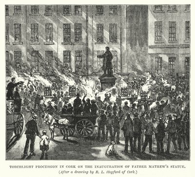Procession aux flambeaux à Cork pour l