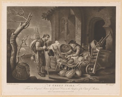 Étal de légumes et mendiant - Robert Laurie