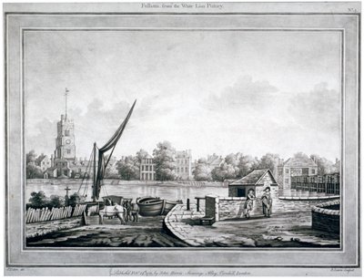 Vue de Fulham depuis le White Lion Inn, Putney, Londres, 1783 - Robert Laurie