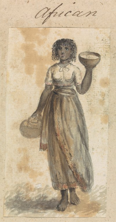 Femme africaine avec des paniers - Robert Mabon