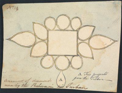 Ornement en diamant porté par le Peshwa dans son turban - Robert Mabon