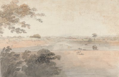 Paysage avec chameaux et éléphants - Robert Mabon