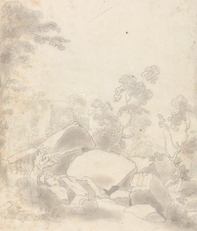 Paysage avec des rochers - Robert Mabon