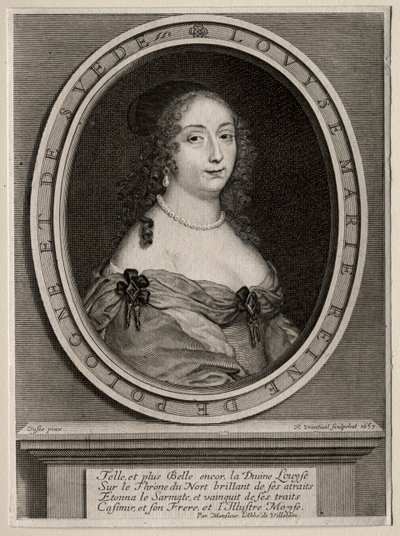 Marie Louise de Gonzague, Reine de Pologne, 1653 - Robert Nanteuil