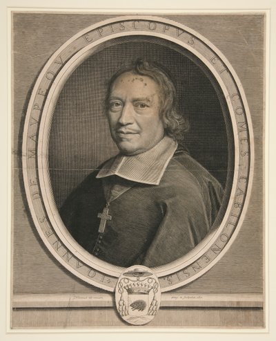 Portrait de Jean de Maupeou, évêque et comte de Châlons-sur-Saône - Robert Nanteuil