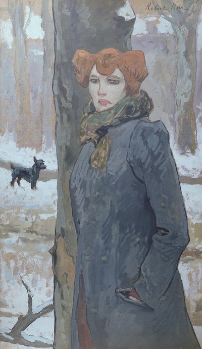 Une prostituée dans une forêt en hiver - Robert Noir