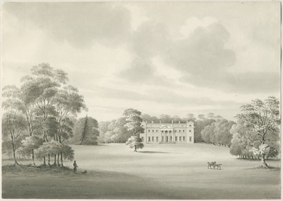 Chillington Hall: dessin sépia - Robert Noyes