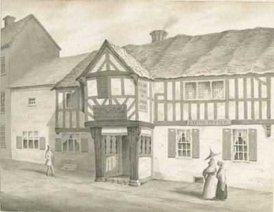 Wolverhampton - Église Saint-Pierre : dessin sépia, 1837 - Robert Noyes