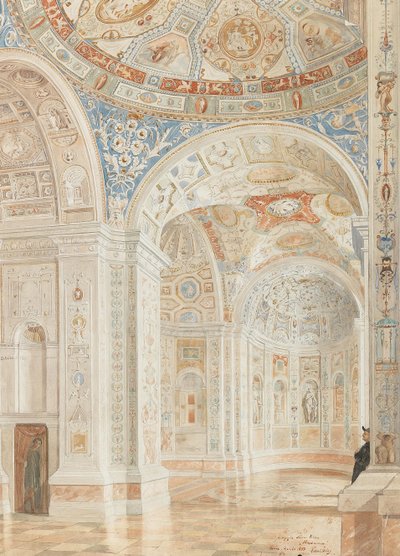 Intérieur de la Villa Madama avec des décorations de Giulio Romano et Baldassare Peruzzi, 1897 - Robert Oerley