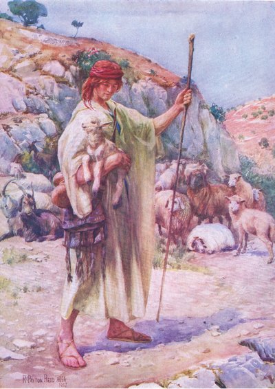 David le berger, de The Bible Picture Book publié par Thomas Nelson, vers 1950 - Robert Payton Reid