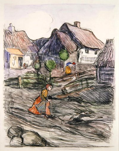 Fille aux oies, Pologne - Robert Polhill Bevan