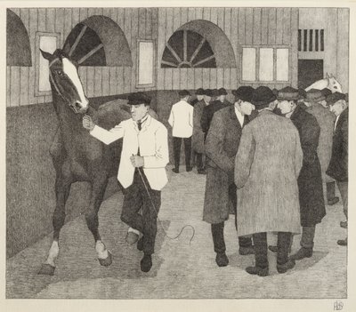 Marchands de chevaux au Barbican, 1921 - Robert Polhill Bevan