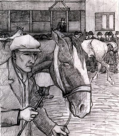 Foire aux chevaux au Barbican - Robert Polhill Bevan